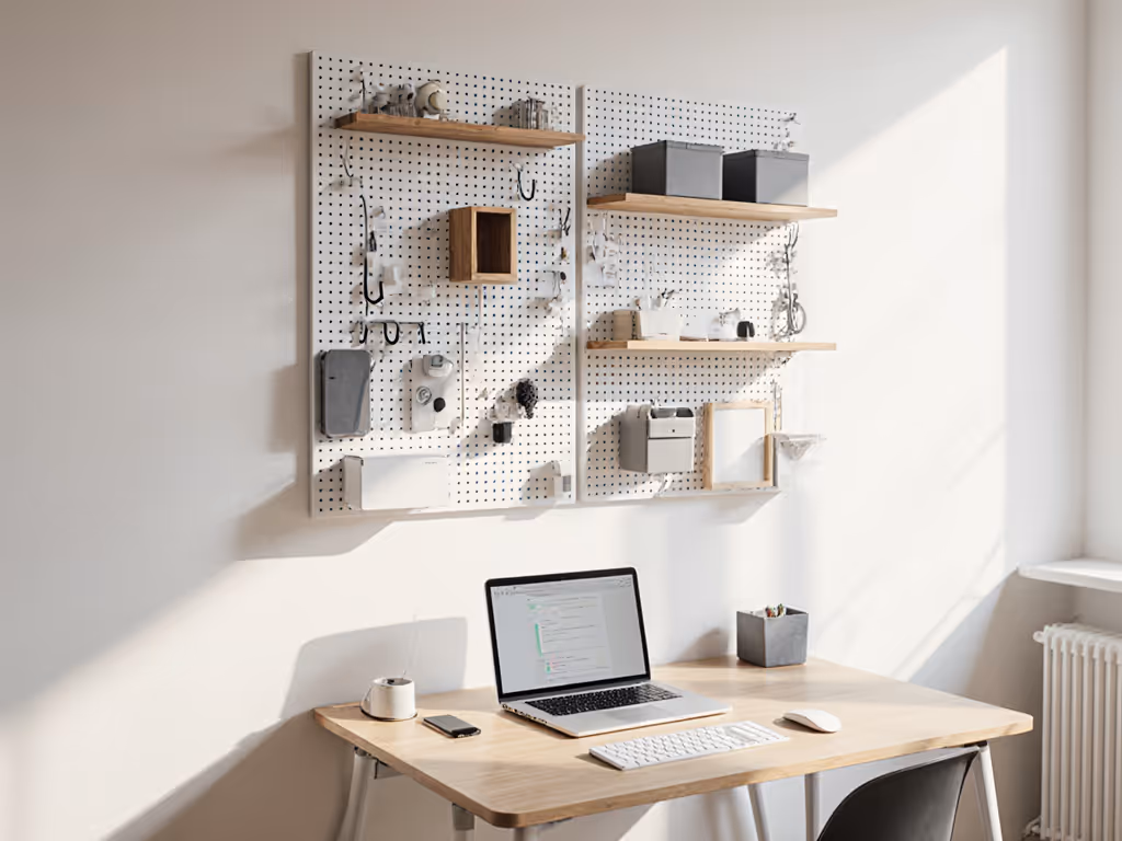 pegboard_desk_systems_with_vertical_storage_for_small_apartments