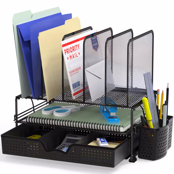 SIMPLE HOUSEWARE Mesh Desk Organizer
